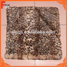 European Grade Leopard Spot Printed Rabbit Fur Cushion